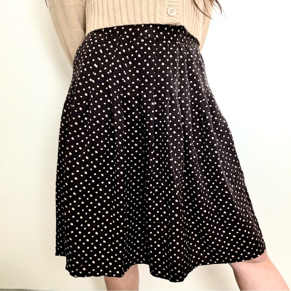 Brown Polka Dots Skirt - Picture 1 of 9